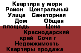 Квартира у моря › Район ­ Центральный › Улица ­ Санаторная › Дом ­ 48 › Общая площадь ­ 53 › Цена ­ 4 100 000 - Краснодарский край, Сочи г. Недвижимость » Квартиры продажа   . Краснодарский край,Сочи г.